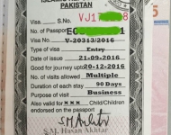 巴基斯坦商务签证30天停留